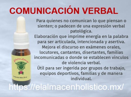 ELIXIR COMBINADO COMUNICACION VERBAL 20 ml